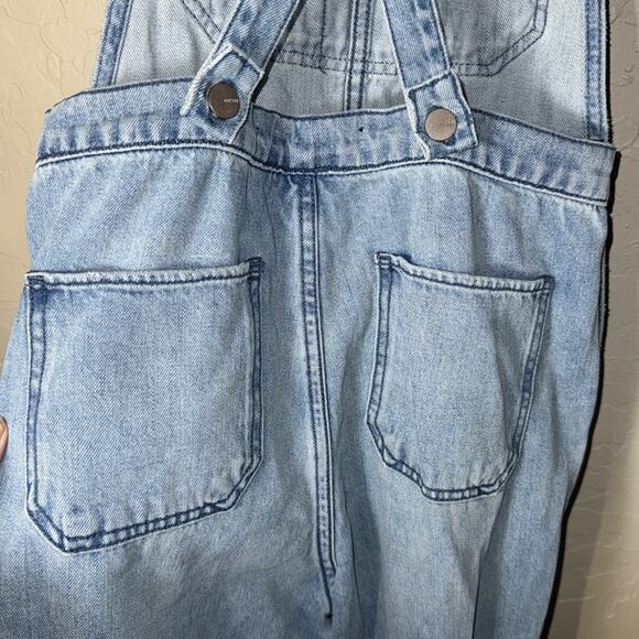 Anthropologie Joe’s Jeans Wide Leg Denim Bib Overalls. size small - Picture 6 of 9